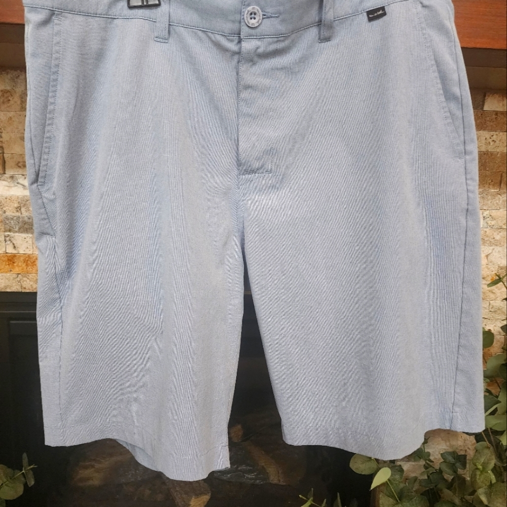 Mens golf shorts, excellent condition, light grayish blue color